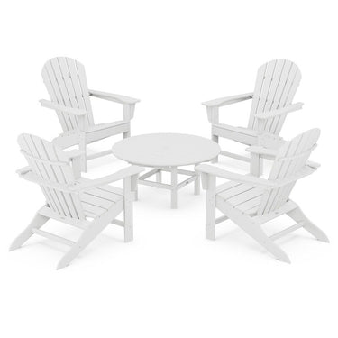 POLYWOOD South Beach 5-Piece Conversation Group - White